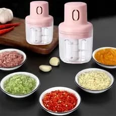 Mini Processador Moedor Elétrico Alho Sem Fio Alimentos Usb bivolt