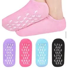 Meias gel Spa Dos Pes Par Meia Gel Esfoliante Tratamento Ressecamento