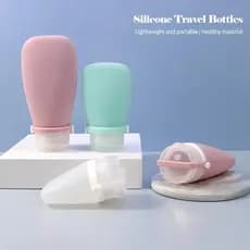 Kit Viagem 3 Frasco Portátil De Silicone Para Viagem Shampoo Lavagem Do Corpo Loção Refilável