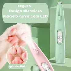 Máquina de Tosa Recarregavel Com Lanterna LED  Aparador De Pelos Cortador Pet Pata Olhos Orelha Cão Gato Profissiona