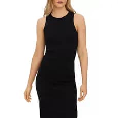 Vestido Feminino Tubinho Midi Canelado Casual Confortavel