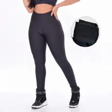 Calca Legging  Forrada Termica Cintura Alta Flanelada