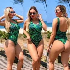 Body Maio Feminino Suplex Estampados Cavado Varios Modelo Elástico Zig Zag Girassol
