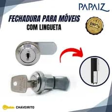 Fechadura Para Móvel de Aço, Armário, Gaveta Art 5110 Com Lingueta - PAPAIZ