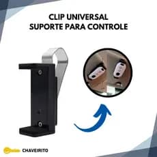 Suporte Haste Universal Clip Para Controle De Portão Veicular Para Quebra Sol