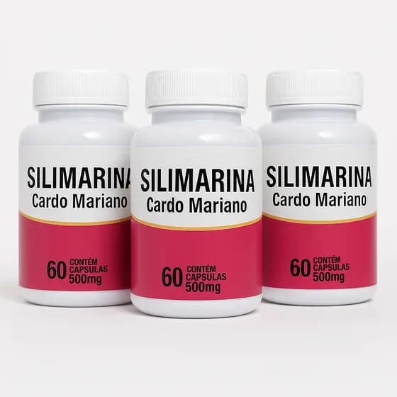 Kit 03 Potes Cardo Mariana Original Suplemento de Silimarina 180 caps 500 mg