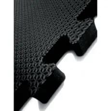 Kit 12 Tatames Tapetes EVA 50x50x4cm 40mm Pretos Linha Premium com Bordas de Acabamento
