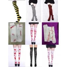 Meia De Cano Alto Listrado 7/8  / Meia Até O Joelho / Coxa / Cosplay / Anime