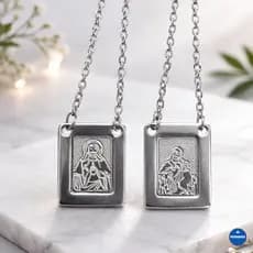kit 6 Escapulário aço Inox de Nossa Senhora Aparecida