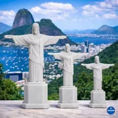 Cristo Redentor Resina - 11cm 13,5cm 17,5cm Imagem Religiosa Decoração Fé
