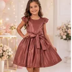 Vestido Infantil Menina Formatura Casamentos Liso Branco Terracota verde OLIVA Festa Casual Fúcsia