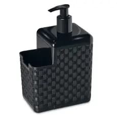 Porta Detergente  rattan Sabão Dispenser Com Suporte Para Bucha Esponja Arqplast 19347