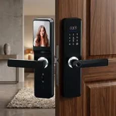 Fechadura com Câmera Integrada Biometria Cartão Senha Segurança Residencial HELLO Br