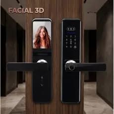 Fechadura Smart 3 em 1: Biometria, Reconhecimento Facial 3D e Câmera de Segurança HELLO