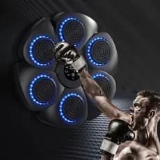 Máquina de Boxe Alvo de Soco Musical Bluetooth Treino de Reflexos e Condicionamento Hello