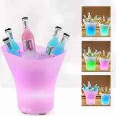 Balde Gelo Bebidas 6,5L com LED e Caixa de Som Bluetooth Colorida Festa Balada Evento Decoração Casa