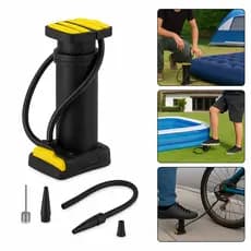 Bomba de Ar Manual Pedal Portátil Enchedor de Pneu Colchão Piscina Bicicleta Bomba de Pé Pressão Inflável