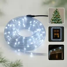 Pisca Pisca Mangueira Led 10m Branco 180 Leds Enfeites Natal Decoração Casa Fachada Luz