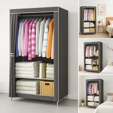 Organizador de Roupa Portátil Mini Guarda Roupa Roupeiro Leve Quartos Apartamento Armário Resistente