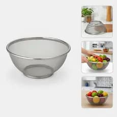 Cesta Inox Escorredor Multiuso Premium Frutas Pães Legumes Ventilada Elegante Decorativo Mesa Cozinha