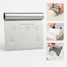 Espátula Tubular Cortador Massa Pão Pizza Bolo Inox Profissional Utensílio Culinário Preciso Cozinha