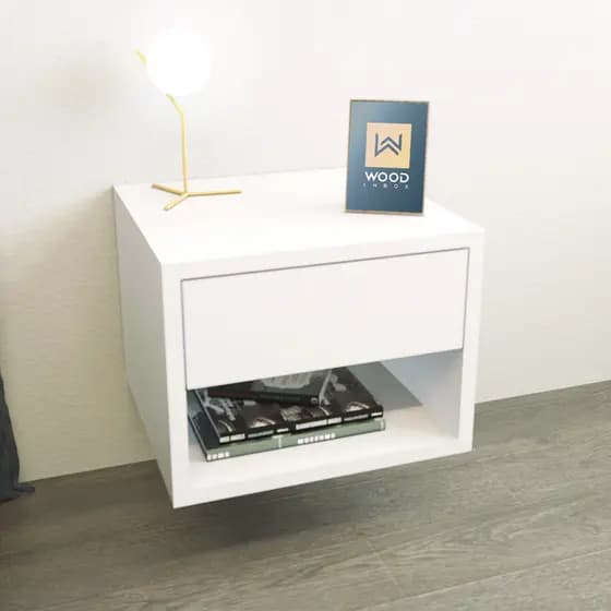 Mesa de cabeceira com Gaveta suspensa mesinha decorativo