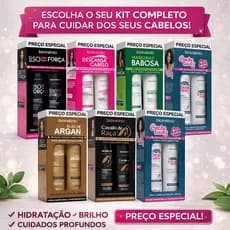 Kit  shampoo e condicionador para todos os tipos de cabelos oferta especial bio instinto