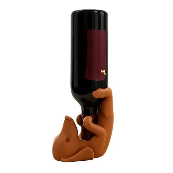 Suporte para Garrafa de Vinho Cachorro Salsicha Dachshund – Decoração Criativa Adega | Impressão 3D | Presente Diferente