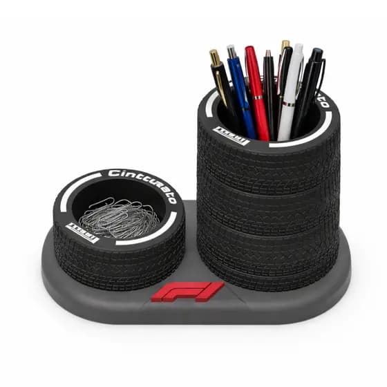 Porta Canetas Pneu Organizador de Mesa Escritório Porta Lápis e Clipes Automotivo Decorativo Criativo Presente Masculino