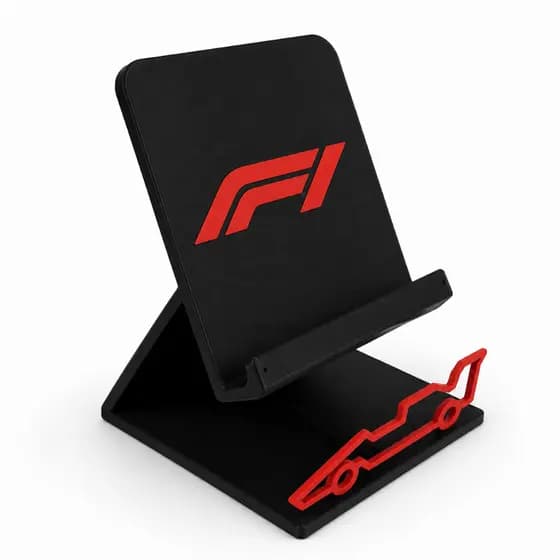 Suporte Celular 3D Fórmula 1 com Passagem de Cabo – Decoração Automobilismo F1