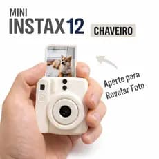 Chaveiro Mini Câmera com Foto Personalizada – Presente Criativo Retrátil