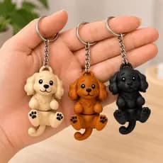 Chaveiro Pet Cachorro Cocker Spaniel Fofo para Bolsa Mochila e Chaves