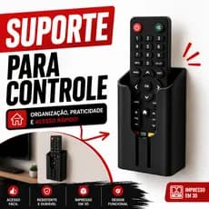 Suporte Controle Remoto de Parede Universal Porta Controle TV Smart Ar Condicionado Organizador 3D