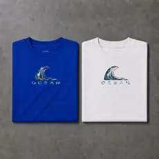 Camiseta Algodão Malha Premium 2 Unidades Kit Perfeito Leve Casual Onda