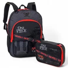 Kit mochila escolar menino one piece OP25059J + estojo clio