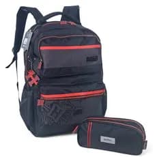 Kit mochila harry potter MS49734HP + estojo duplo original