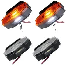 8 Sinaleiras Lanternas Led Peixinho Caminhão Carreta Baú Com Vigia