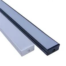 Kit Perfil Sobrepor Slim 20mm Aluminio Para Fita De Led 2x1 Metro