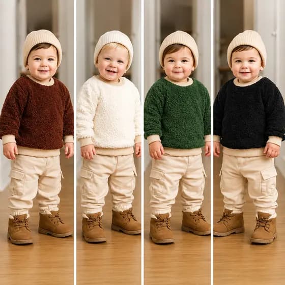 Blusa de frio bebê teddy moda kids