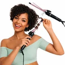 Modelador de Cachos Finos e Definidos Profissional Aquecimento Rápido Fazedor Babyliss 9mm Bivolt