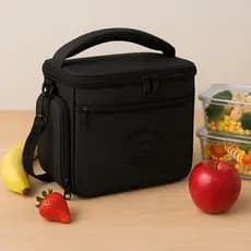 Bolsa Térmica Fitness Impermeável Academia Lancheira Marmiteira Viagem Preta
