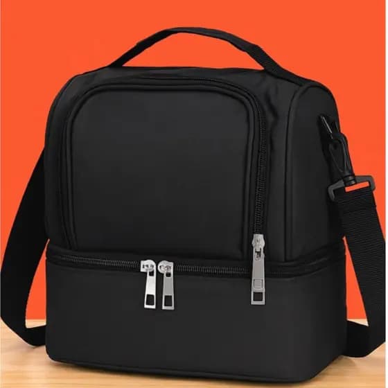Bolsa Térmica Marmiteira Fitness Academia Viagem Preta