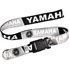 1-Chaveiro Yamaha Cycles Moto Cordão Cinza "revs your heart"