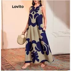 Vestido Elegante Com Estampa Tribal Para Mulheres