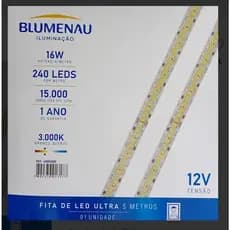 Fita Led 16w Ultra Ip20 12v 240 leds/m 1450lumens Led 5 Metros - Blumenau