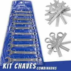 Chaves Combinadas Em Aço Carbono Boca Estrela 03 - 06 e 10 Peças Várias Medidas Escolha Seu Kit