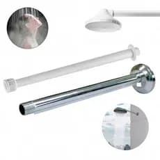 Braço Conector Para Chuveiro Elétrico Ducha PVC 1/2Pol. Branco Ou Cromado 30cm Parede Extensor