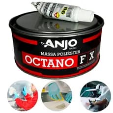 Massa Poliéster Octano Fx 500g + Catalisador 9g Para Uso Profissional  - Anjo