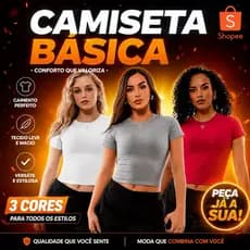 Kit 3 Baby Tee Feminina Slim Fit – Blusa Justinha, Confortável e Estilosa