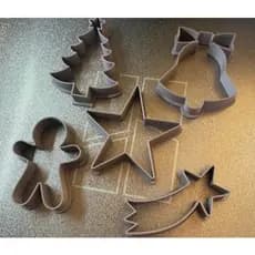 KIT Cortador Massas Biscoito natalino.Pascoa e halloween Pasta Americana Artigo de Confeitaria Natal Biscoito